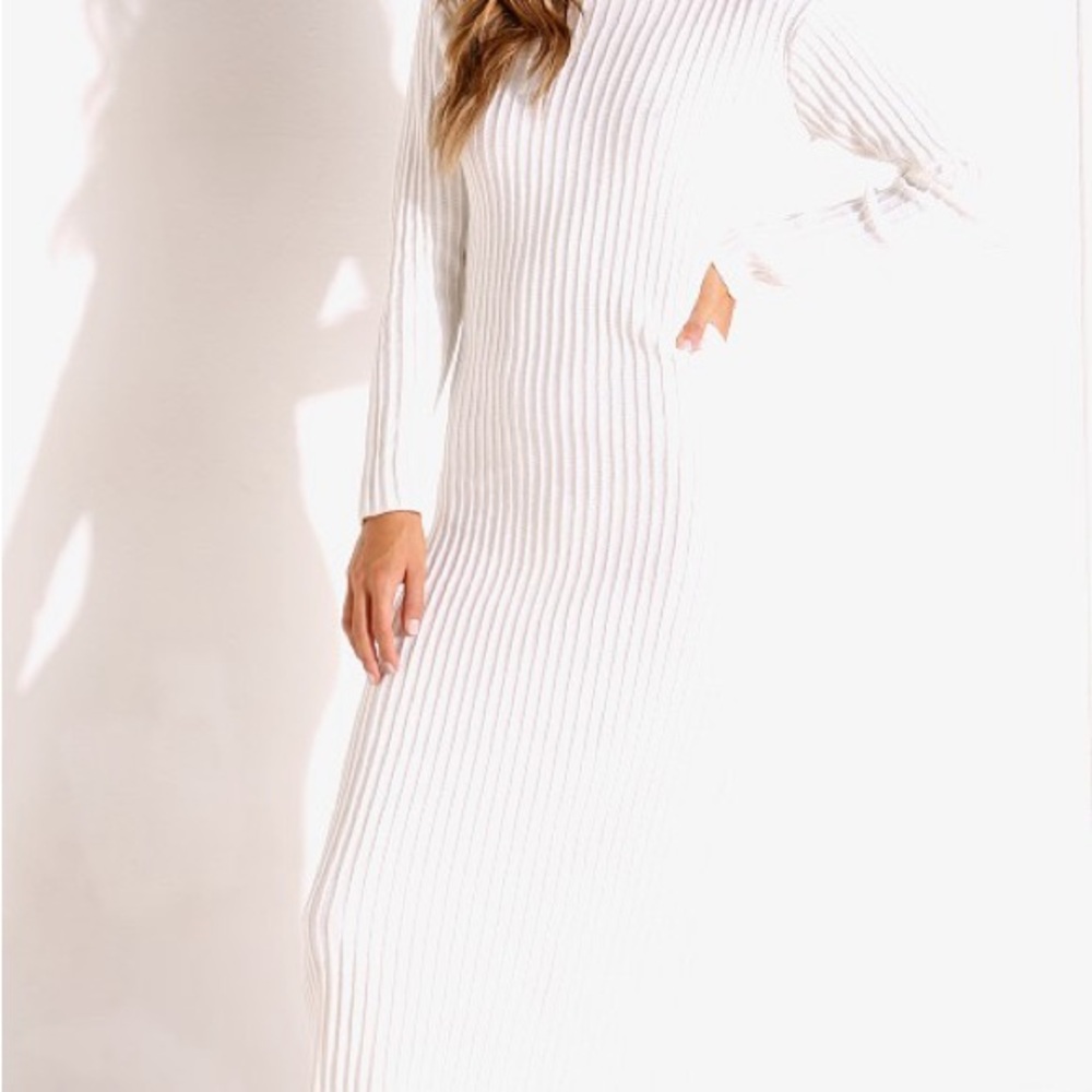 White Knit Midi/Maxi Dress